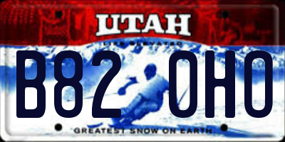 UT license plate B820HO