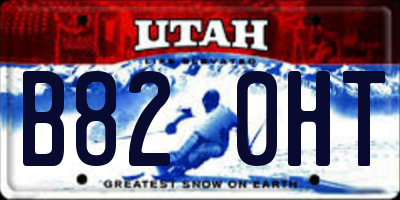 UT license plate B820HT