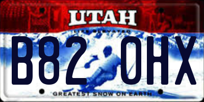 UT license plate B820HX
