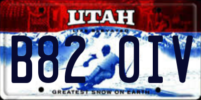 UT license plate B820IV