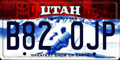UT license plate B820JP