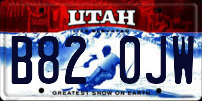 UT license plate B820JW