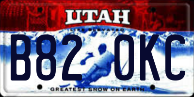 UT license plate B820KC