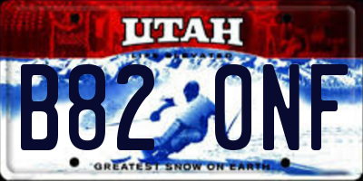UT license plate B820NF