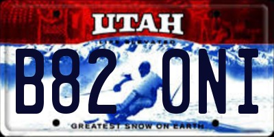 UT license plate B820NI