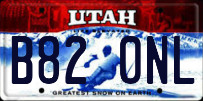 UT license plate B820NL
