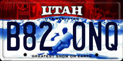 UT license plate B820NQ