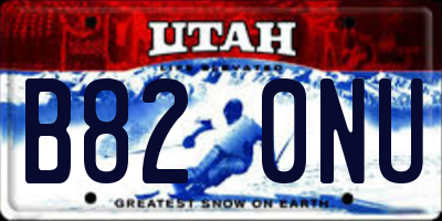UT license plate B820NU