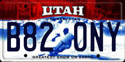 UT license plate B820NY