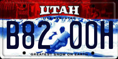 UT license plate B820OH