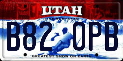UT license plate B820PB