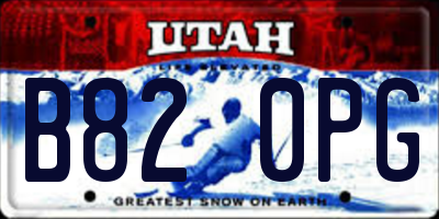 UT license plate B820PG