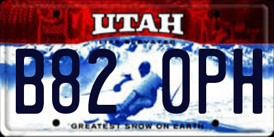UT license plate B820PH