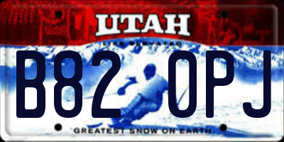 UT license plate B820PJ