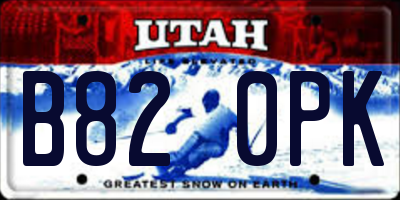 UT license plate B820PK