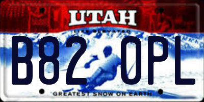UT license plate B820PL