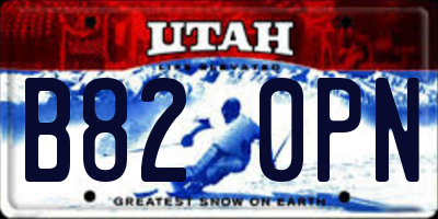 UT license plate B820PN