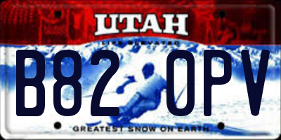 UT license plate B820PV