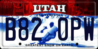 UT license plate B820PW