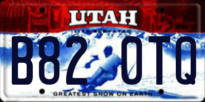 UT license plate B820TQ