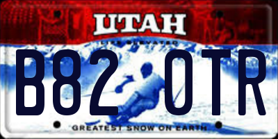 UT license plate B820TR