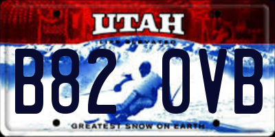 UT license plate B820VB