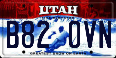 UT license plate B820VN