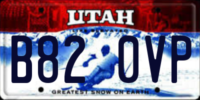 UT license plate B820VP