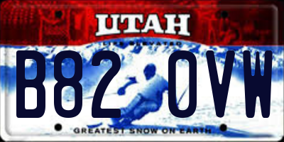 UT license plate B820VW