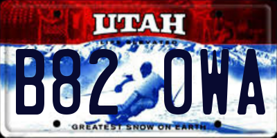 UT license plate B820WA