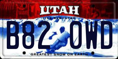 UT license plate B820WD