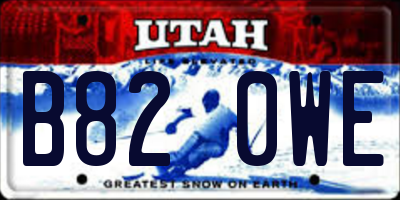 UT license plate B820WE
