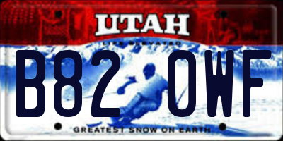 UT license plate B820WF