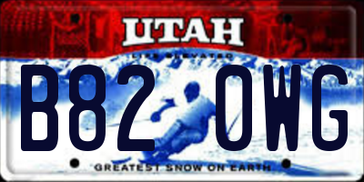 UT license plate B820WG