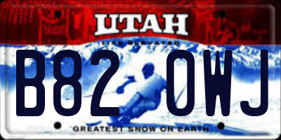 UT license plate B820WJ