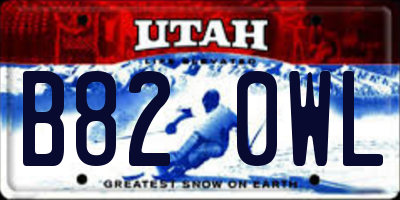 UT license plate B820WL