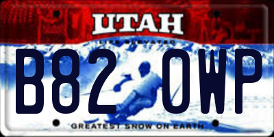 UT license plate B820WP