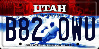 UT license plate B820WU