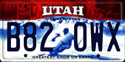 UT license plate B820WX