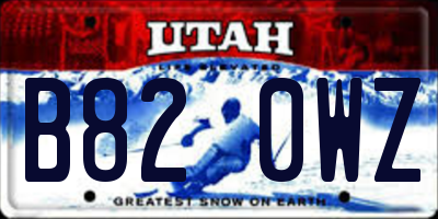 UT license plate B820WZ