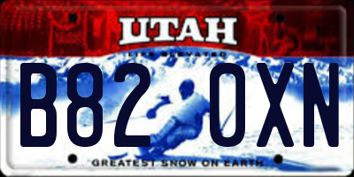 UT license plate B820XN