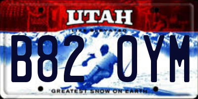 UT license plate B820YM