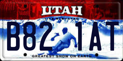 UT license plate B821AT