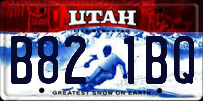 UT license plate B821BQ