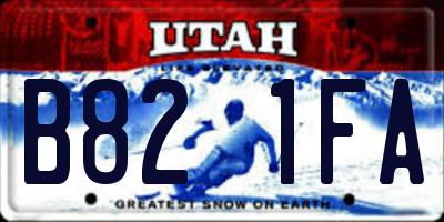 UT license plate B821FA