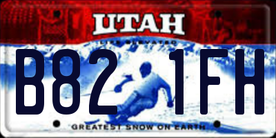 UT license plate B821FH