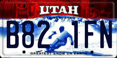 UT license plate B821FN