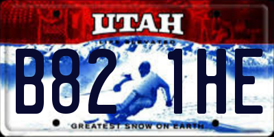 UT license plate B821HE