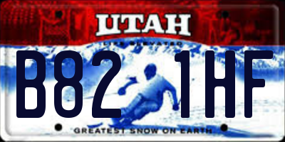 UT license plate B821HF