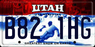 UT license plate B821HG